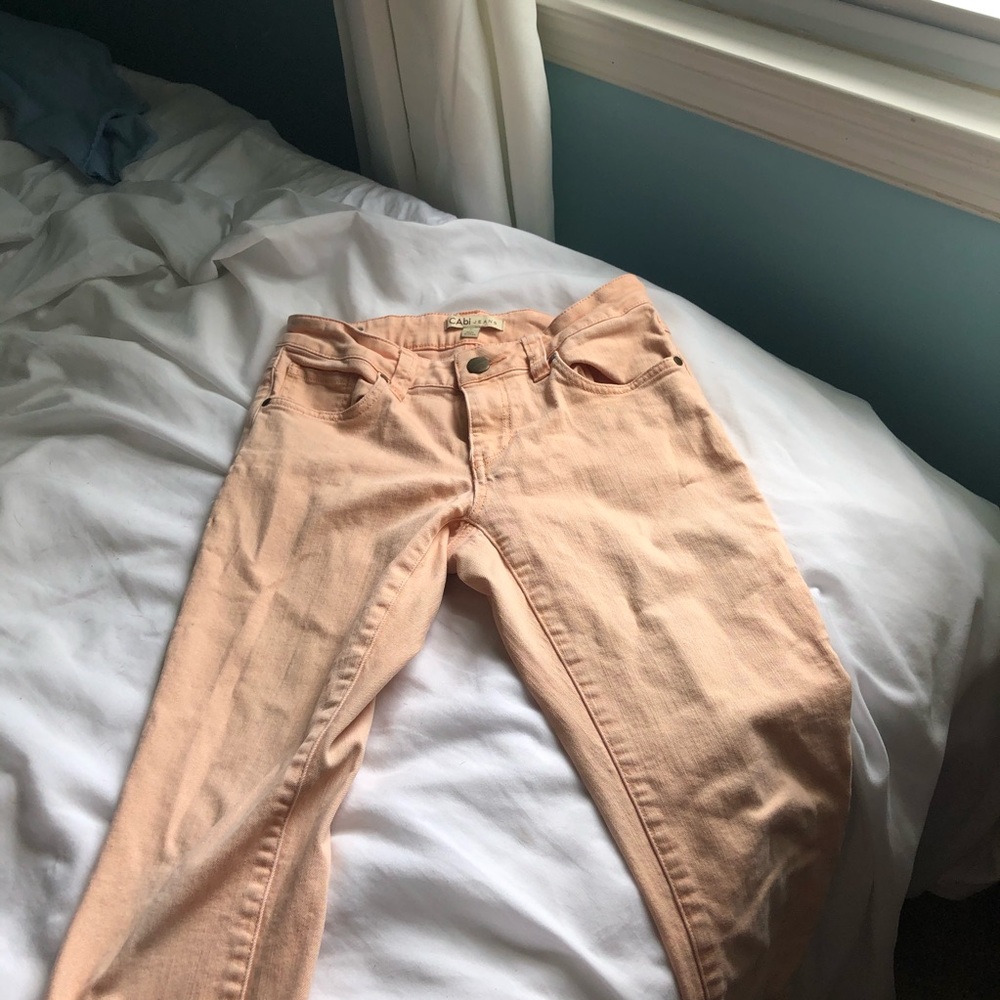 cabi peach jeans